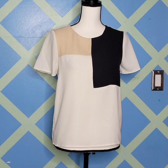 Zara Basic color block short sleeve - Picture 1 of 10